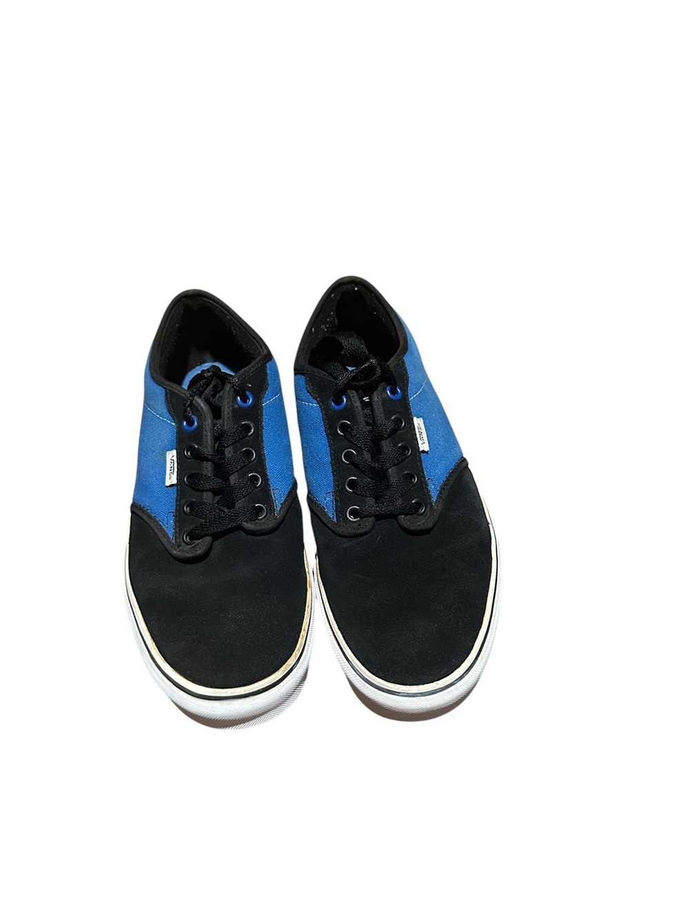 Men's Vans Black and Blue Low-Top Canvas Sneakers size 10